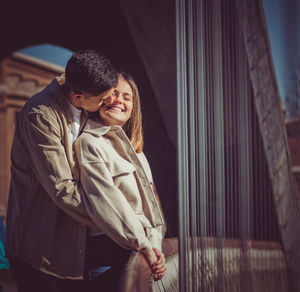 A portrait of happy couple having fun outdoors
