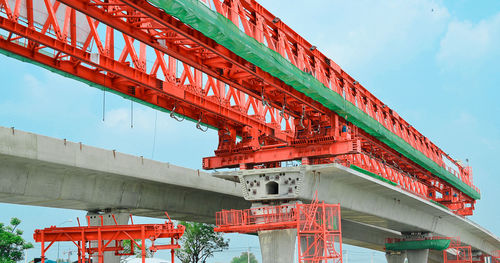 Low angle view of bridge against sky