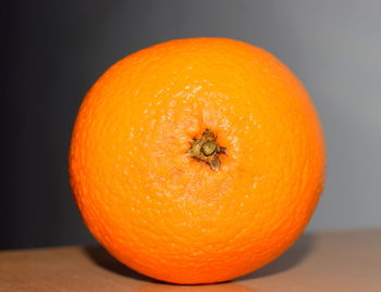 Close-up of orange pumpkin on table