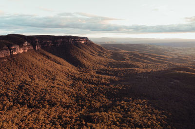 Scenic view of blue mountains national park against sky