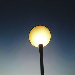 Low angle view of light bulb