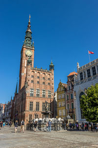 Beautiful architecture of the old town in gdansk