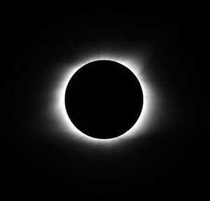 Low angle view of moon against sky