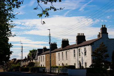 Low angle view of buildings against sky