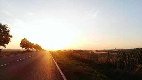 Country road at sunset