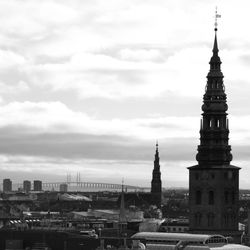 Historic church against sky in city