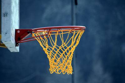 Low angle view of basketball hoop