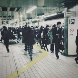 People at subway station