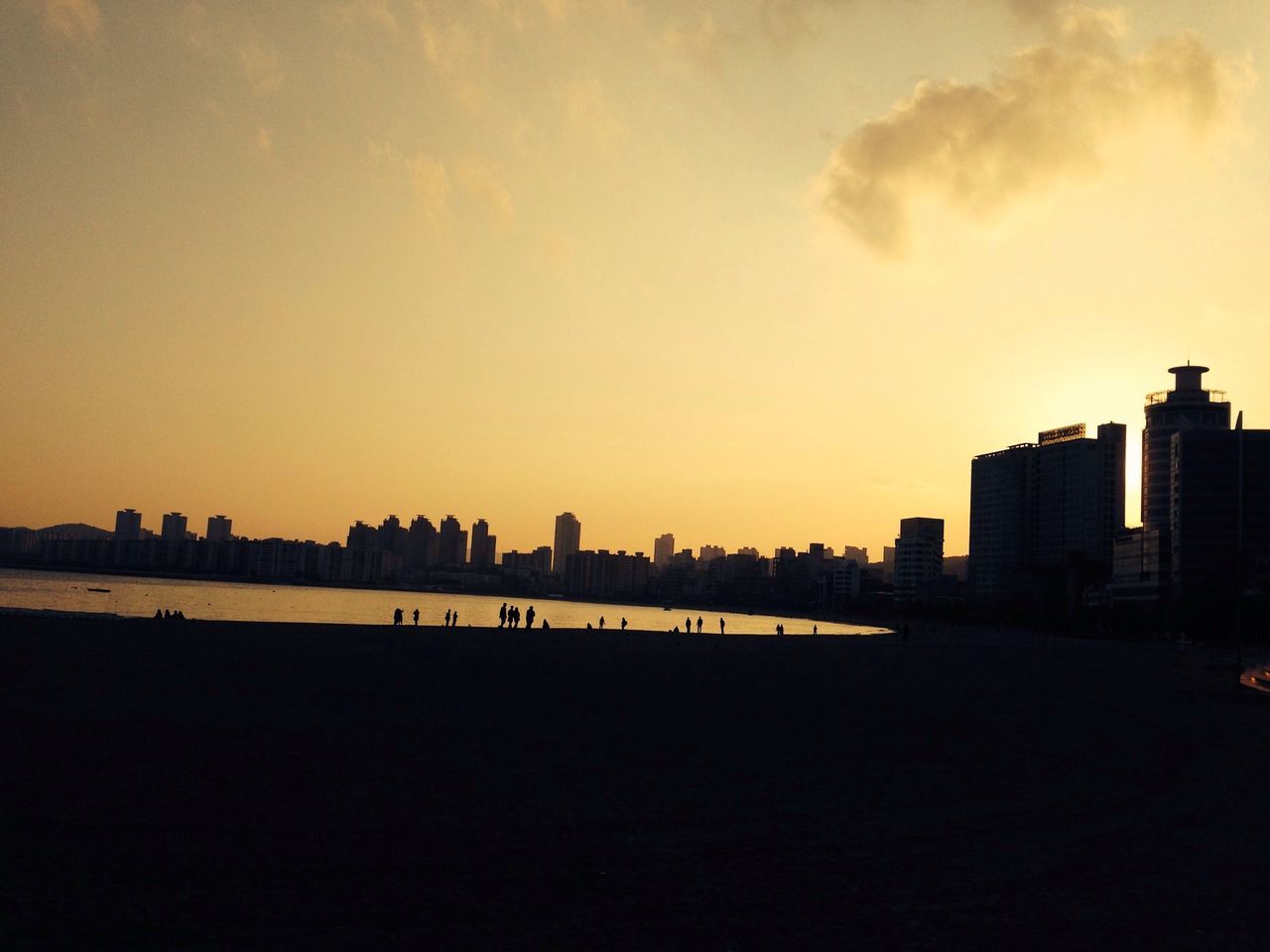 architecture, built structure, building exterior, sky, city, low angle view, silhouette, dusk, connection, sunset, reflection, outdoors, copy space, waterfront, building, illuminated, modern, bridge - man made structure, no people, clear sky