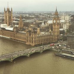 High angle view of london