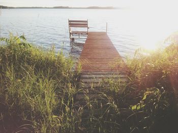 Pier on lake