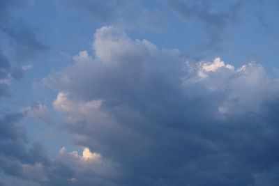 Low angle view of clouds in sky