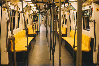 Panoramic shot of train in subway station