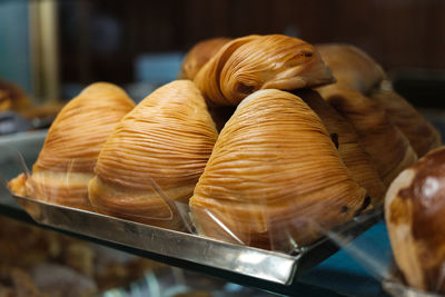 Close-up of sfogliatella