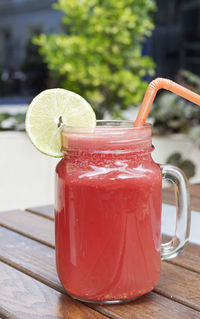 Close-up of drink on table