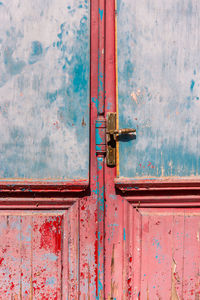 Close-up of closed door