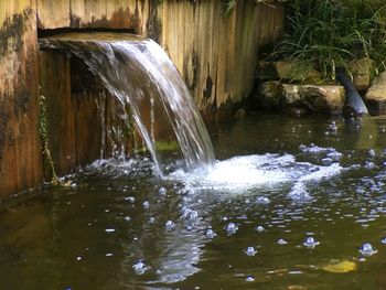 Scenic view of waterfall