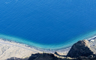 High angle view of beach