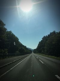 Road passing through country road