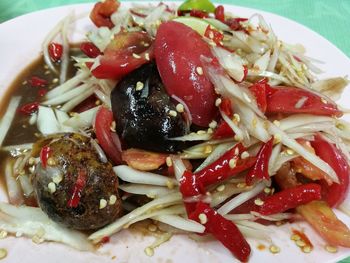 Close-up of food in plate