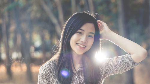 Portrait of a smiling young woman