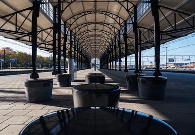 Empty corridor of building