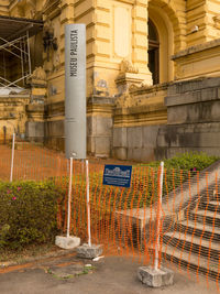 Information sign outside building