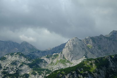 Panoramic view of mountains against sky