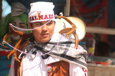 Portrait of girl in traditional clothing