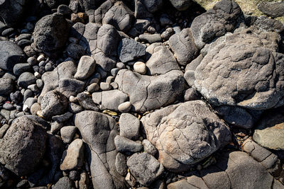 Full frame shot of rocks on land