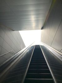 Low angle view of illuminated staircase