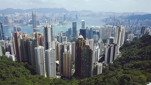 Aerial view of buildings in city