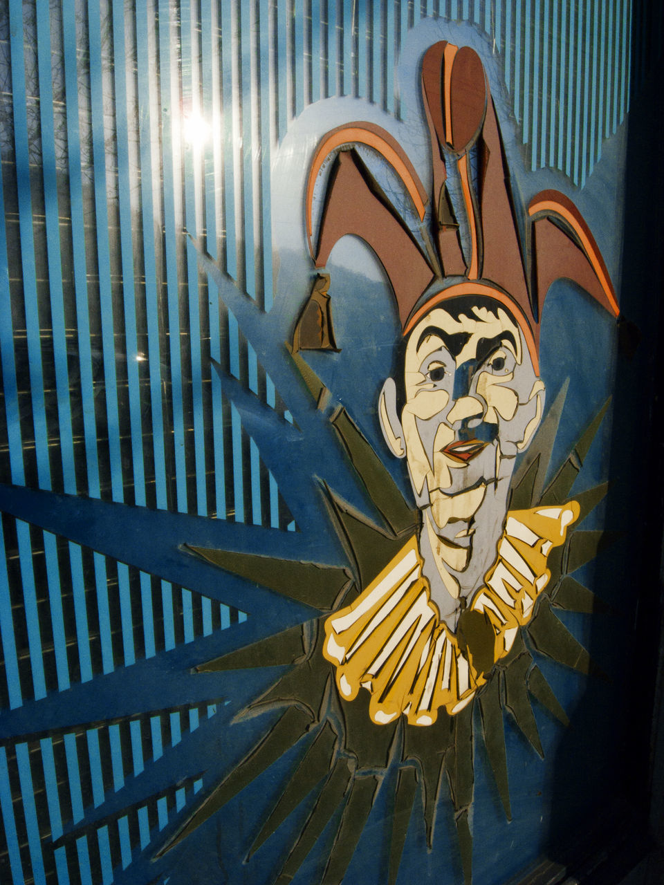 CLOSE-UP VIEW OF PAINTING ON WALL