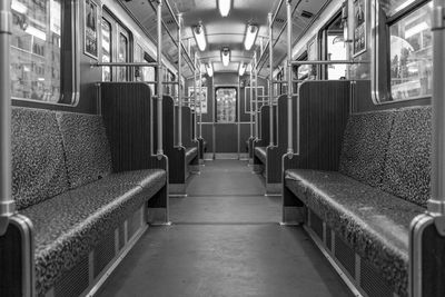 Empty seats in train