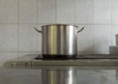 Close-up of kettle on table