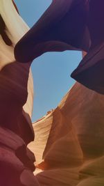 View of desert against clear sky