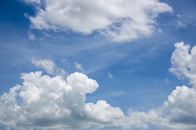 Low angle view of white clouds in sky