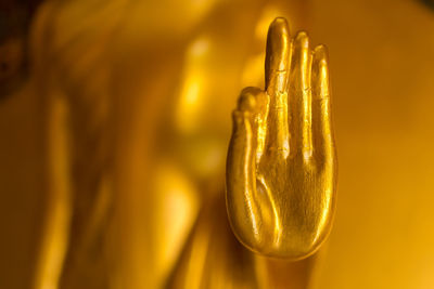 Close-up of buddha statue 