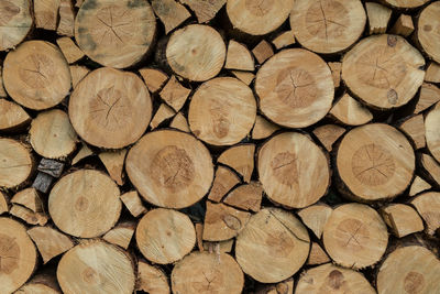 Full frame shot of logs