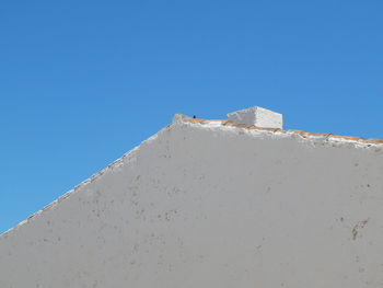 Low angle view of building against blue sky