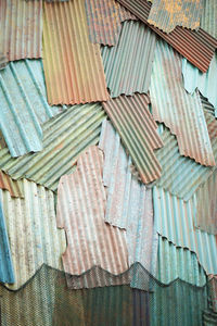 Full frame shot of old roof