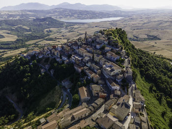 High angle view of townscape