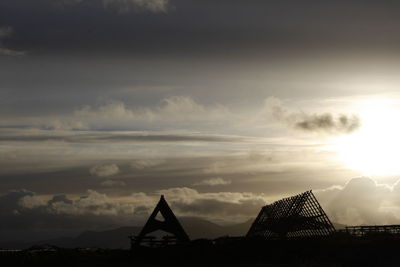 Sun shining through clouds