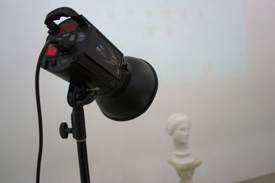 Close-up of lighting equipment