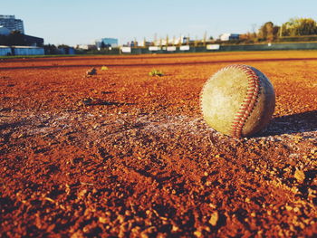 Close-up of ball on field