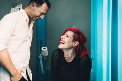 Portrait of a smiling young couple