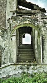 Low angle view of old ruin