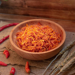 Close-up of food in bowl on table