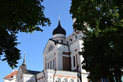 Low angle view of cathedral against clear sky