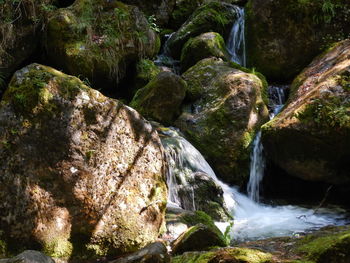 Scenic view of waterfall